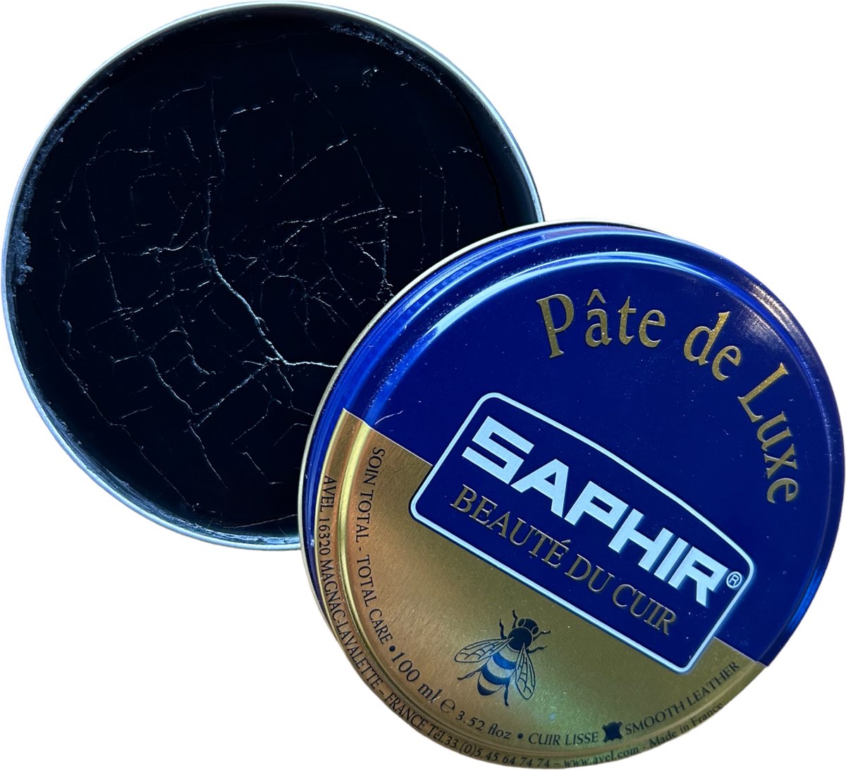 Saphir Pate de Luxe blik schoenpoets - 01 Zwart - 100ml