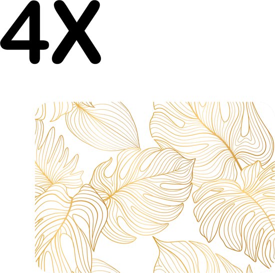 Schaaltje gouden blad 16cm metaal gietijzer - hb6712