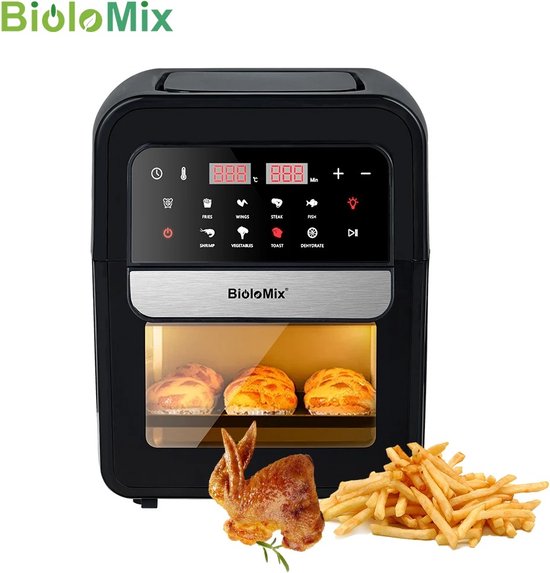 My North Star- Airfryer- Heteluchtfritueuse- Airfryer XL- Multifunctionele 7L Elektrische Oven- Touch Screen- Incl. Mandje, Grillplaat, Olie opvanger, Frituur plaat