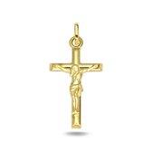 Juwelier Zwartevalk 14 karaat gouden kruis met Jezus - 14.287/28x16