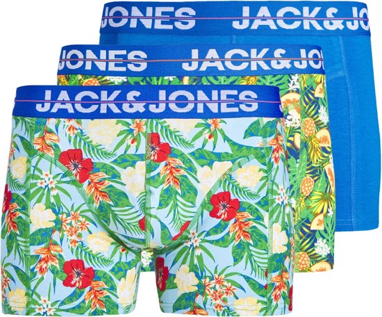 Jack & Jones Boxers pour Hommes 3-Pack - Ananas - 2XL - Blauw