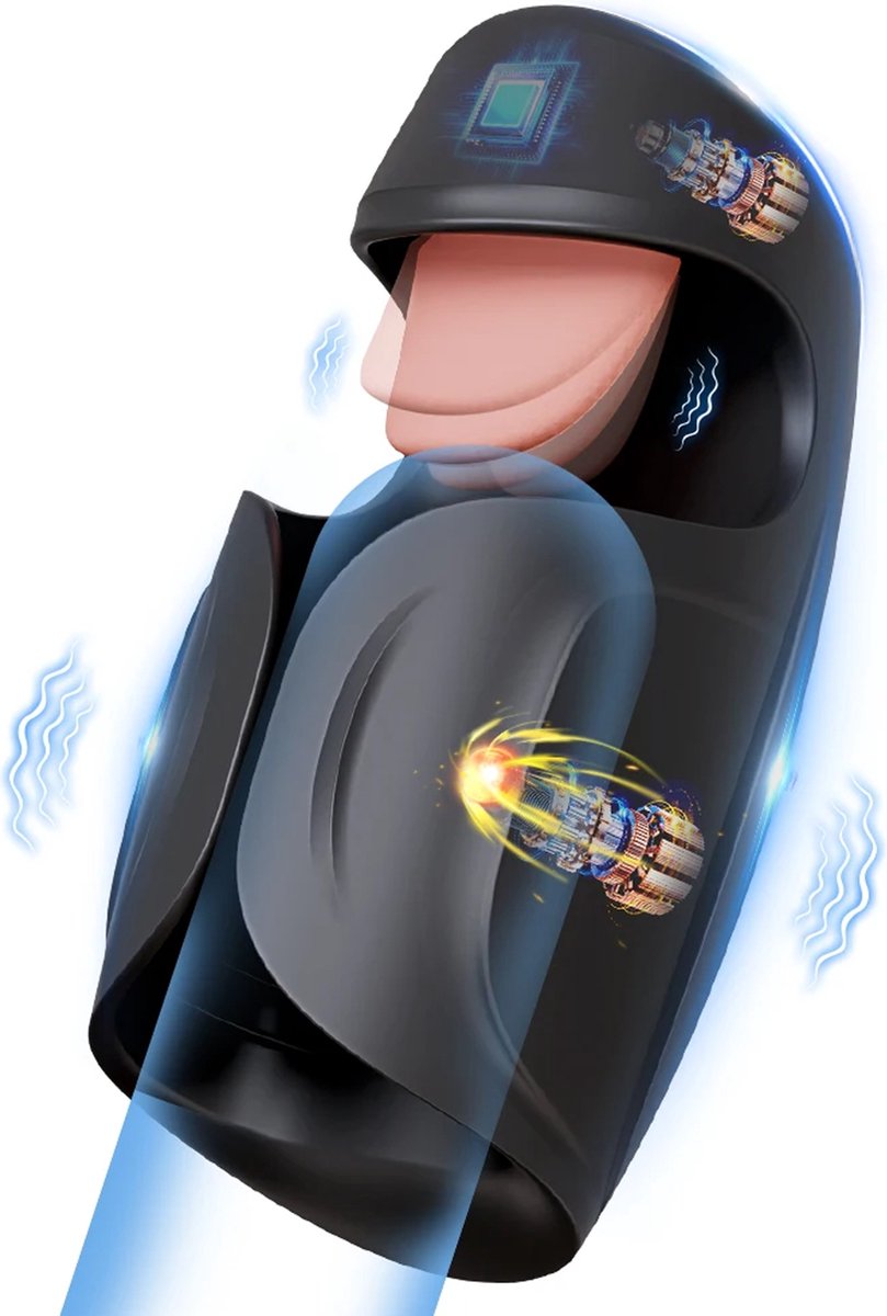Goedkoopste Automatische blowjob masturbator heren - Met realistische tong - Past om iedere penis - Penis stimulatie - Hevige orgasmes - 10 lik standen - 10 vibratiestanden