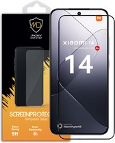 Xiaomi 14 Screenprotector - MobyDefend Screensaver Met Zwarte Randen - Gehard Glas - Glasplaatje Geschikt Voor Xiaomi 14
