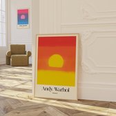 Andy Warhol Zonsondergang Poster Geel/Oranje - 30x40 cm