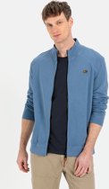 camel active Sweatjack met opstaande kraag - Maat menswear-XL - Lichtblauw