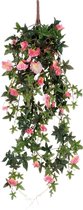 Plante artificielle Petunia verte à fleurs rose clair 80 cm - Plantes artificielles/ fausses plantes plantes suspendues