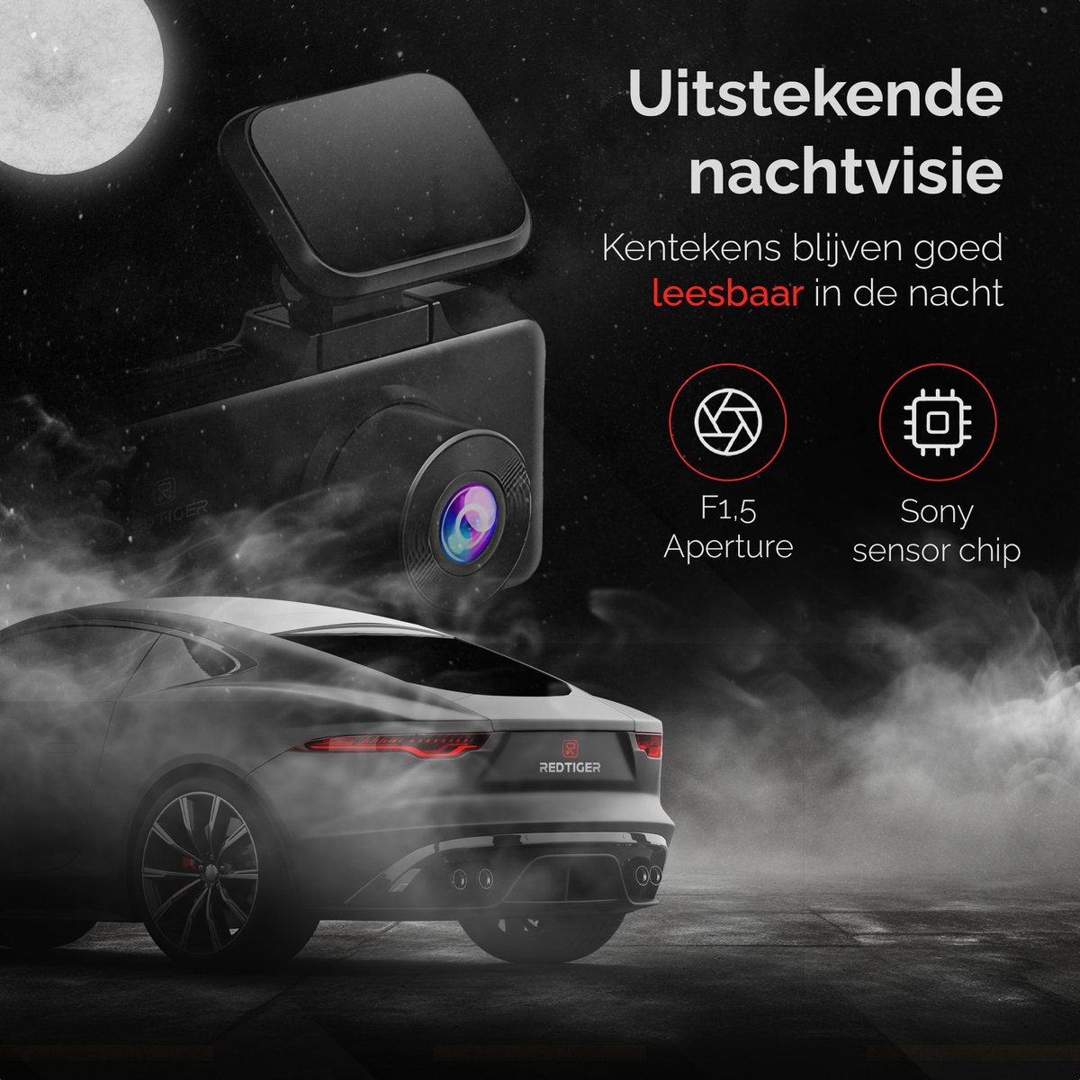 RedTiger F17 Dashcam voor auto - Ultra 4K & 1080P & 1080P - 3.0 Inch met App thumbnail 4