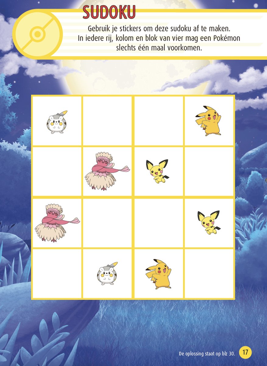 Pokémon Spelletjesboek met stickers - Stickerboek Pickachu - Doeboek - Kleurboek - Speelgoed - Stickers - Cadeau jongen - Met 2 stickervellen - Voor kinderen 6 jaar / 7 jaar / 8 jaar / 9 jaar / 10 jaar / 11 jaar — afbeelding 3
