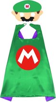 Luigi - Déguisements - Mario - Cape - Super Mario - Vert - Masque - Costume Luigi - Carnaval - Costume d'habillage Enfants - Mario Wonder