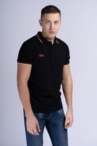 Lonsdale Polo Shirts Ashington Poloshirt schmale Passform Black/Red/White-XL