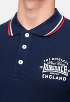 Lonsdale Polo Shirts Moyne Poloshirt normale Passform Navy/Red/White-XXL