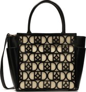 Handbag with openwork pattern lined with fabric