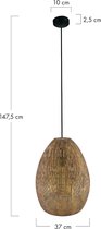 DKNC - Hanglamp Pretoria - Metaal - 37x37x47.5cm - Goud