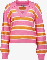 Pull femme TwoDay rayé rose/orange - Taille M