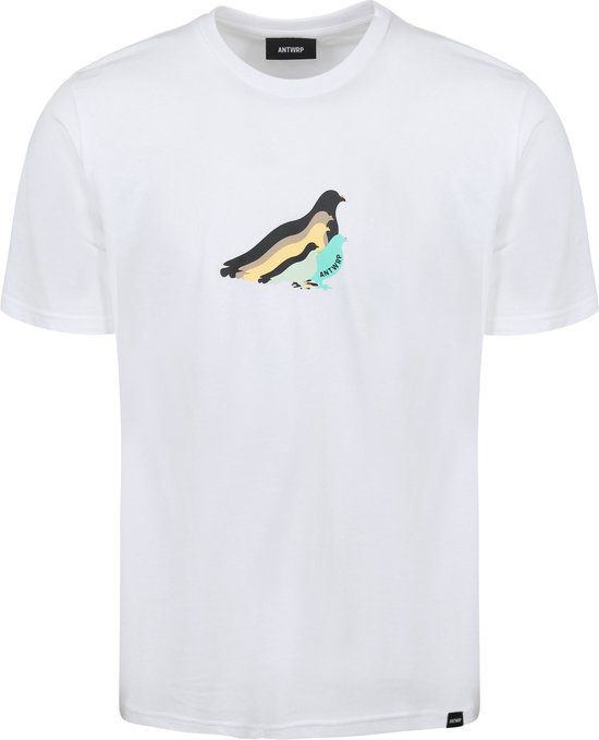 ANTWRP - T-Shirt Pigeon Wit - Heren - Maat S - Modern-fit