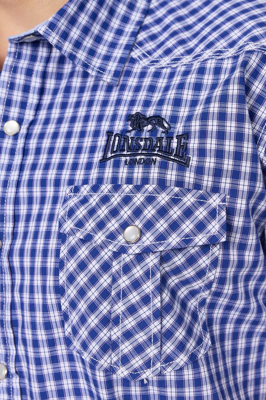 Lonsdale Berny Chemise Manches Courtes Blauw L Homme