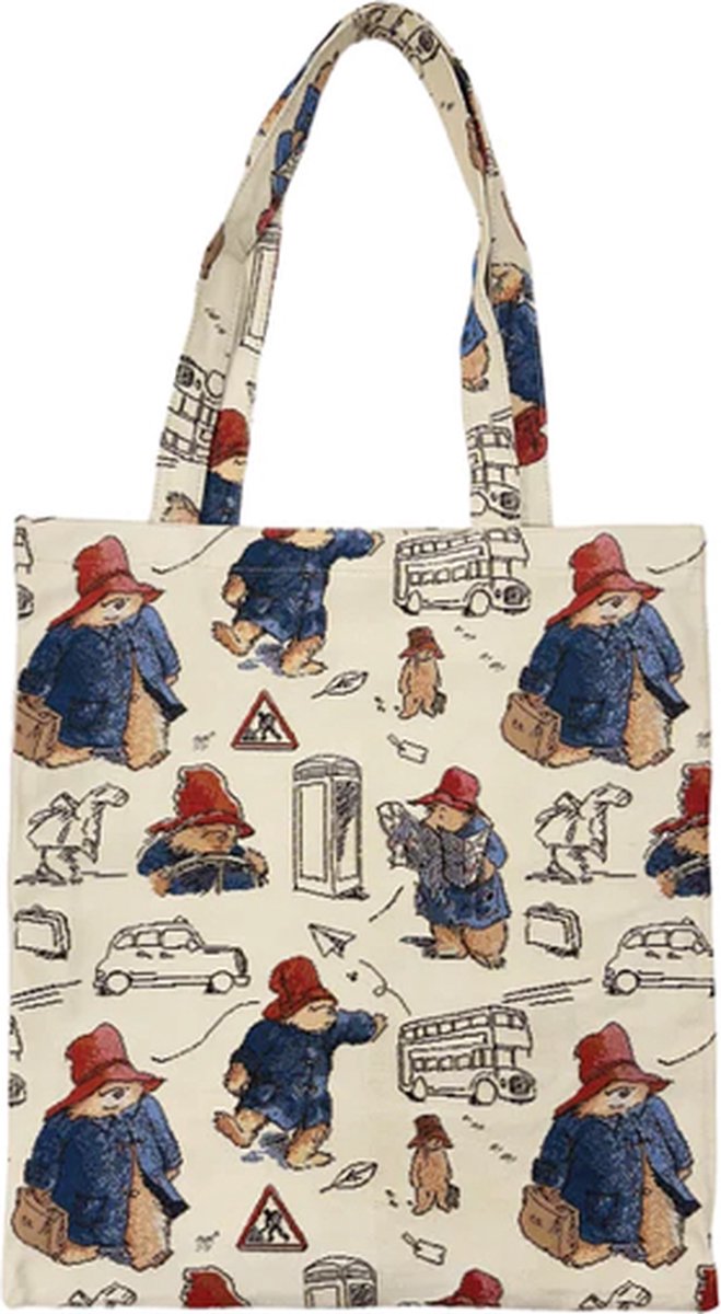 Boodschappentas - Luxe gobelinstof - Flat bag - Paddington Bear - Beertje Paddington