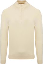 Profuomo - Half Zip Pullover Luxury Ecru - Heren - Maat XL - Modern-fit