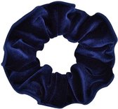 CHPN - Scrunchie - Fluwelen Scrunchie - Haarelastiek - Donkerblauw - Haarstyling - Haaraccessoires - Wokkel - Accessoire - Froesel - Elastiek