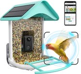ElegaTech Vogelhuisje met AI Vogel Herkennende Camera - Vogelvoederhuisje met Camera en Audio opgeladen via Zonnepaneel