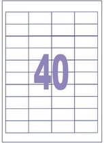 A-Series zelfklevende etiketten - 48.5x25.4mm - wit - 40 etiketten per vel - 100 vellen