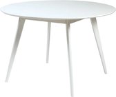 Table à manger Nordiq Yumi - Table à manger en bois - Ø115 x H74 cm - Blanc
