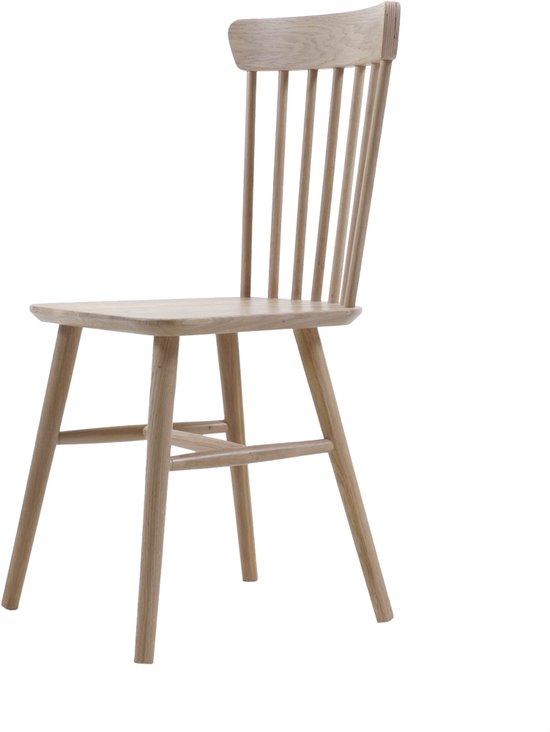 Chaise de bar Nordiq Pippa - Chaise de salle à manger en bois - Whitewash