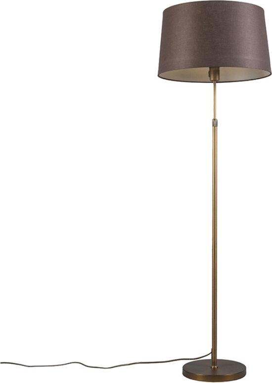 QAZQA Parte - Lampadaire Smart LED moderne à intensité variable | Lampe sur pied avec WiFi avec variateur - 1 lumière - H 168 cm - Bronze - Salon | Chambre à coucher | Cuisine
