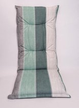 Madison Tuinstoelkussen hoge rug 50x123 cm Denim stripe Mint