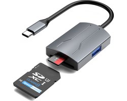 ThunderGold SD Kaart lezer USB C - Kaartlezer SD kaart - Geheugenkaartlezer - Micro SD kaartlezer - USB-C kaartlezer - USB 3.0 Ingang