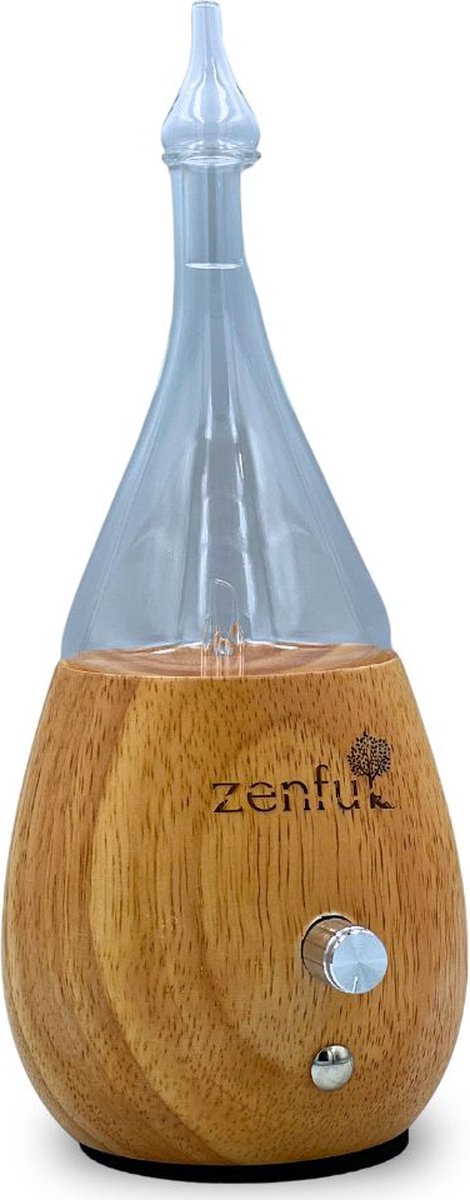 Goedkoopste Nebulizer Tower / Vinage - Aromatherapie geurverspreider diffuser zonder water - Hout & Glas