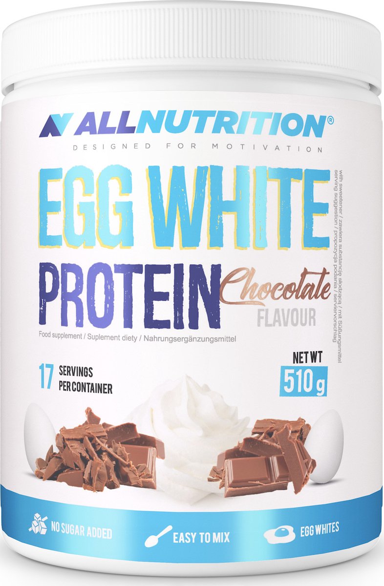 Goedkoopste AllNutrition | Egg white protein | Chocolate | 510gr 17 servings | Eiwitshake | Proteïne shake | Eiwitten | Proteïne | Supplement | Nutriworld