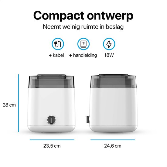 ijsmachine - ijsmachines - ijsmaker - yoghurtmaker - 1,8L - om zelf ijs te maken van Nedis — afbeelding 2