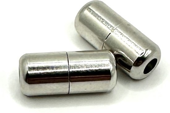 Hypify® | 2 x Lock gesp - Ideaal voor Schoenveters - Nooit meer strikken - No Tie - Zilvergrijs / Metallic