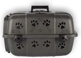 Dieren Transportbox voor Huisdieren - Polypropyleen - Zwarte Kleur - Met Vergrendelbare Deur - Geschikt voor Katten en Honden - Milieuvriendelijk Ontwerp - 48x30x32cm