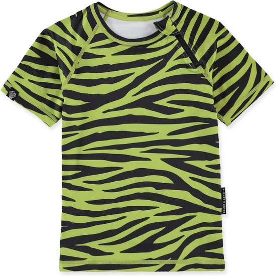 Beach & Bandits - UV-zwemshirt voor kinderen - UPF50+ - Korte mouw - Go Pesto - Groen - maat 116-122cm