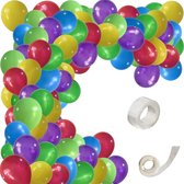 Bollabon® - Ballonnenboog - 122 Stuks - Ballonslinger - Ballonlint - Ballonnenboog Verjaardag - Ballonnen Boog Blauw Groen Rood Geel Paars