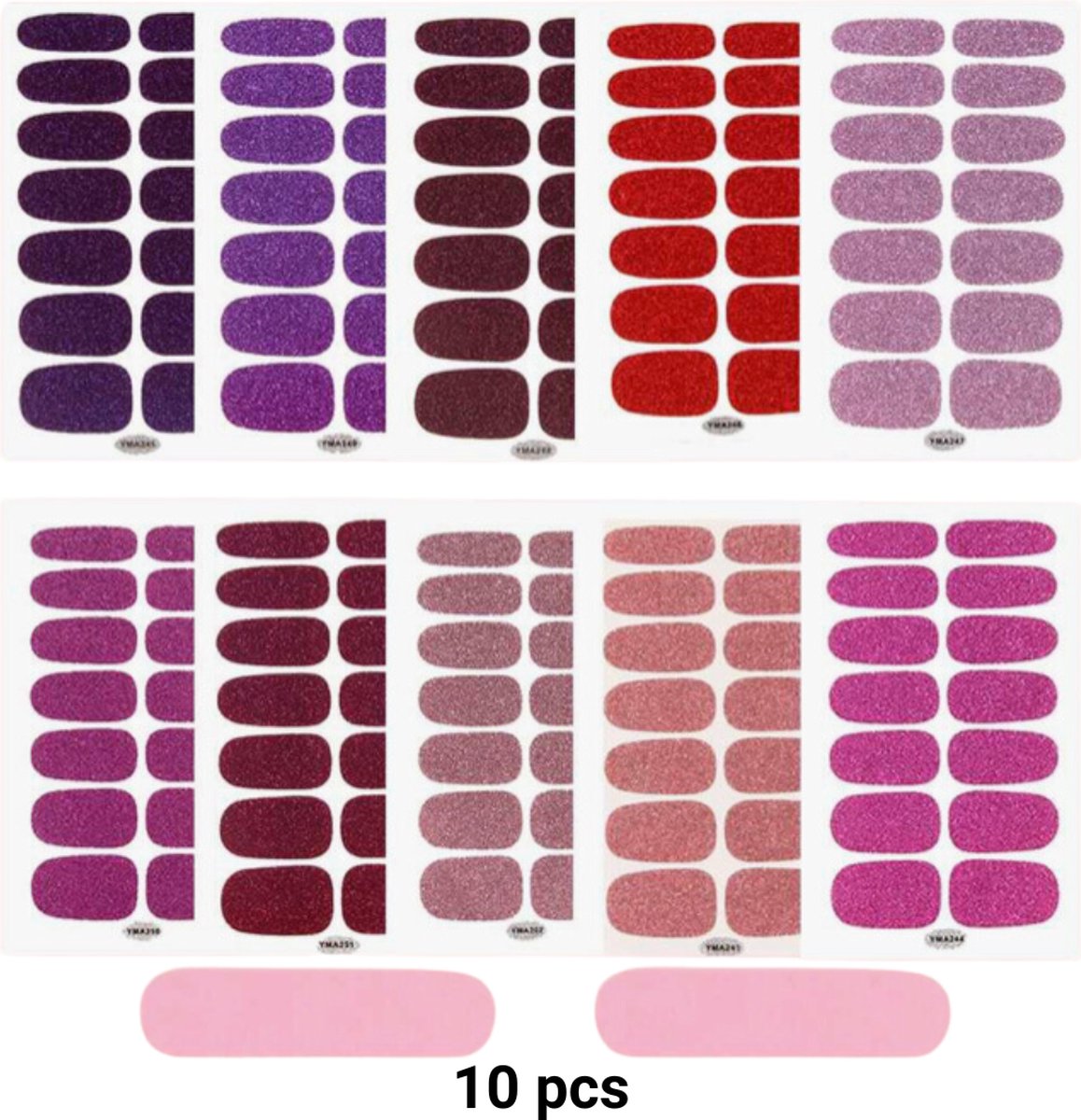 Goedkoopste GUAPÀ® Nagelstickers & Nail wraps - Nail Art - Nagel Folie - Glitter Stickers - Nagelstickers - Nagellak Stickers - 10 Nail Art stickervellen
