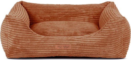Dog's Lifestyle Hondenmand Ribbed Deluxe Terracotta L 90cm (ook in M&XL) Wasbare hoes / Orthopedisch