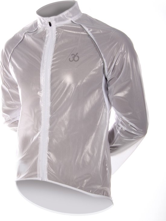 Foto: Regenjack transparant wit unisex