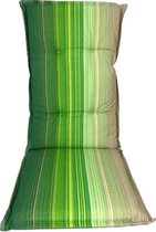 Madison Tuinstoelkussen hoge rug 50x123 cm Stripe lime green