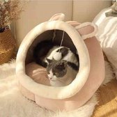 Kattenmand - Hondenmand - Relax iglo - Kat Cave met opknoping speelgoed - Katoen - 35x35x30 CM