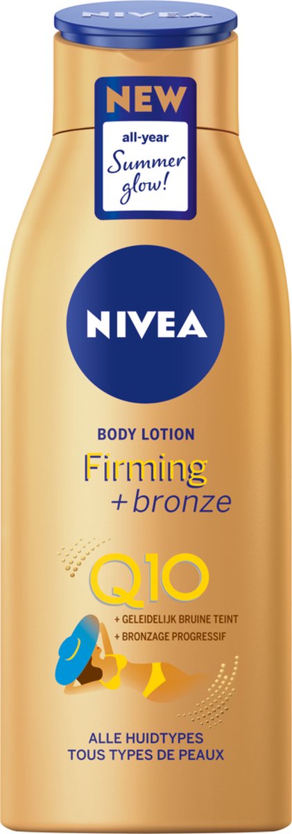 NIVEA Q10 Firming + Bronze Body Lotion - Stevigere Huid en Natuurlijk Gebruinde Look - Hydrateert Intensief - Bodylotion - 400 ml - NIVEA