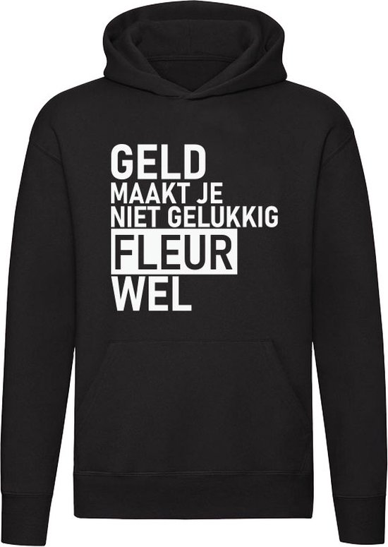 Geld maakt je niet gelukkig maar Fleur wel Dames T-shirt - geld - humor - grappig - relatie - liefde - money