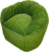 Sofa met leuning 85 cm-grasfiguur-tuinknuffel-grasdieren-kunstgras-grasfiguur tuindecoratie-lounchbank-