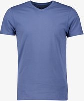 Unsigned heren T-shirt blauw V-hals - Maat S
