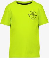 Unsigned jongens T-shirt geel met backprint - Maat 122/128