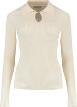 Harper & Yve Yenn-ls Truien & vesten Dames - Sweater - Hoodie - Vest- Ecru - Maat XL