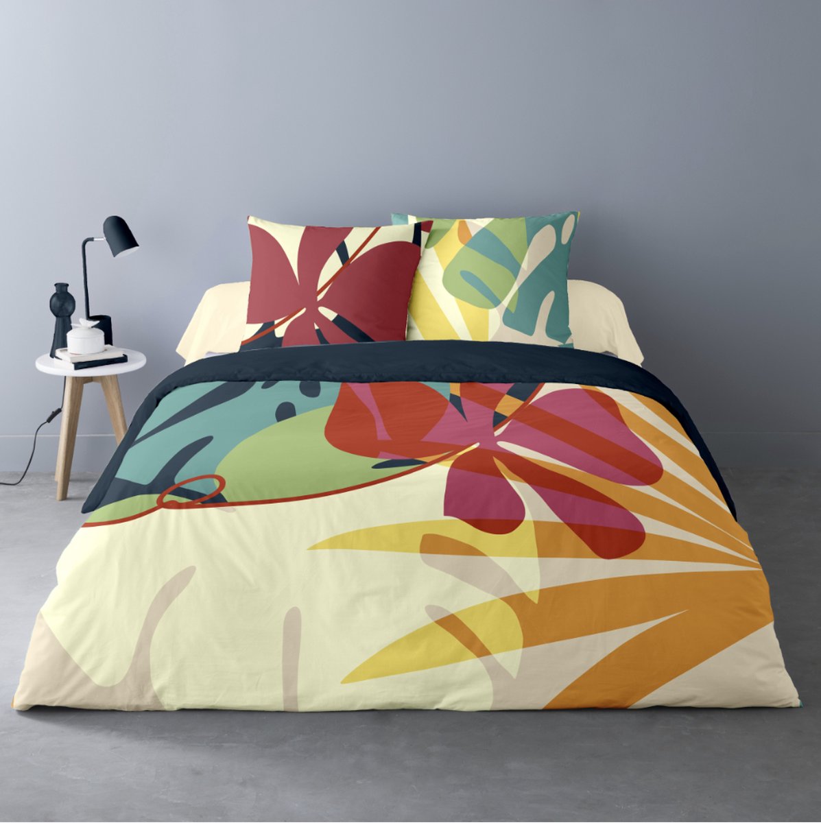 Better Nights Luxe 2-Persoonsdekbedovertrek Ilias 240x220 cm met 2 kussenslopen - 100% katoen percale geel