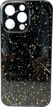 Coque en silicone imprimée - Coque arrière - Convient pour : Apple iPhone 15 Pro Max - Marbre Zwart